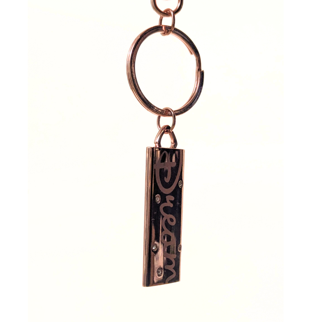 Disney Rose Gold Dream Castle Keychain - Enchanting Accessory for Dreamers and Disney Lovers