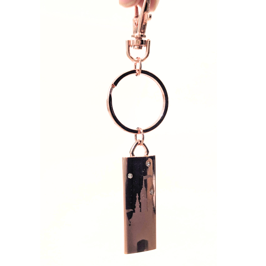Disney Rose Gold Dream Castle Keychain - Enchanting Accessory for Dreamers and Disney Lovers