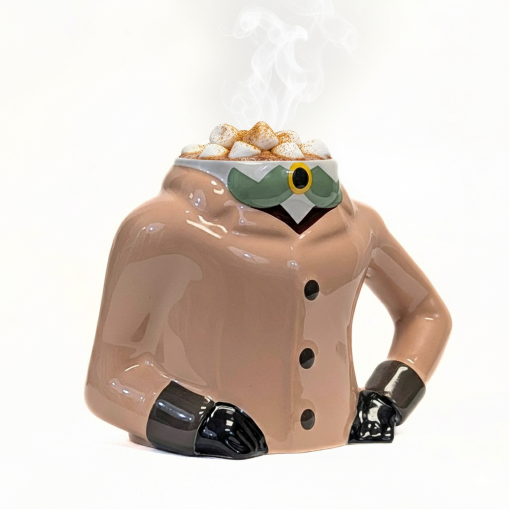 Disney Halloween Pumpkin headless horse man Ceramic Mug Set - Spooky Mug with Treat-Holding Head