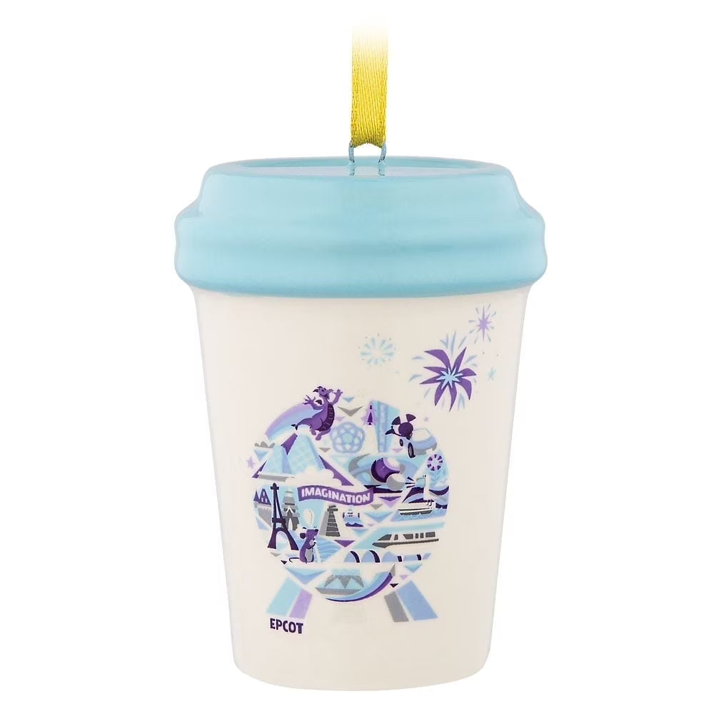 Disney Parks Starbucks EPCOT Ornament - Mini Ceramic Cup Figment & Imagination