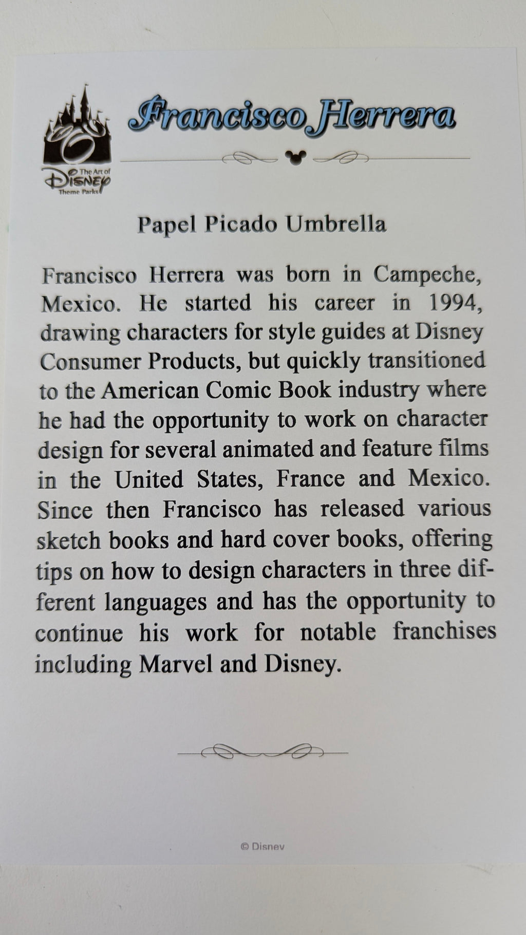 Disney Papel Picado Umbrella Print by Francisco Herrera