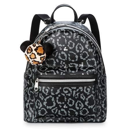 Disney Cheetah Print Black and Gray Backpack with animal print design and adjustable straps.