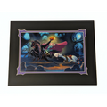 Disney Headless Horseman 'A Head Behind' Print by Daniel Killen, 18x14 with black mat and purple border, Halloween decor