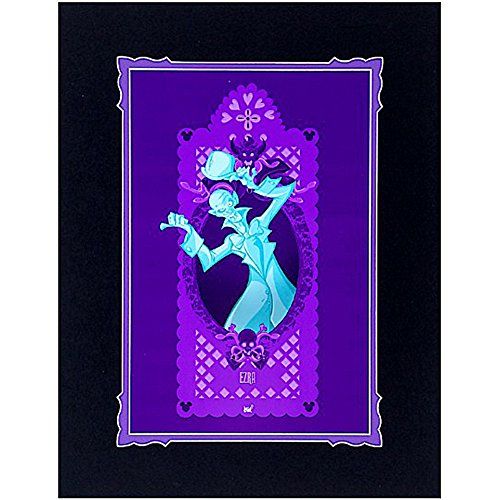 Disney Haunted Mansion Ghost Ezra Print by Francisco Herrera, Wonderground Gallery exclusive, matted art.

