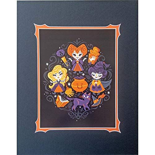 Hocus Pocus Print by Caley Hicks, 14x18 matted, Disney-inspired art printed in USA.