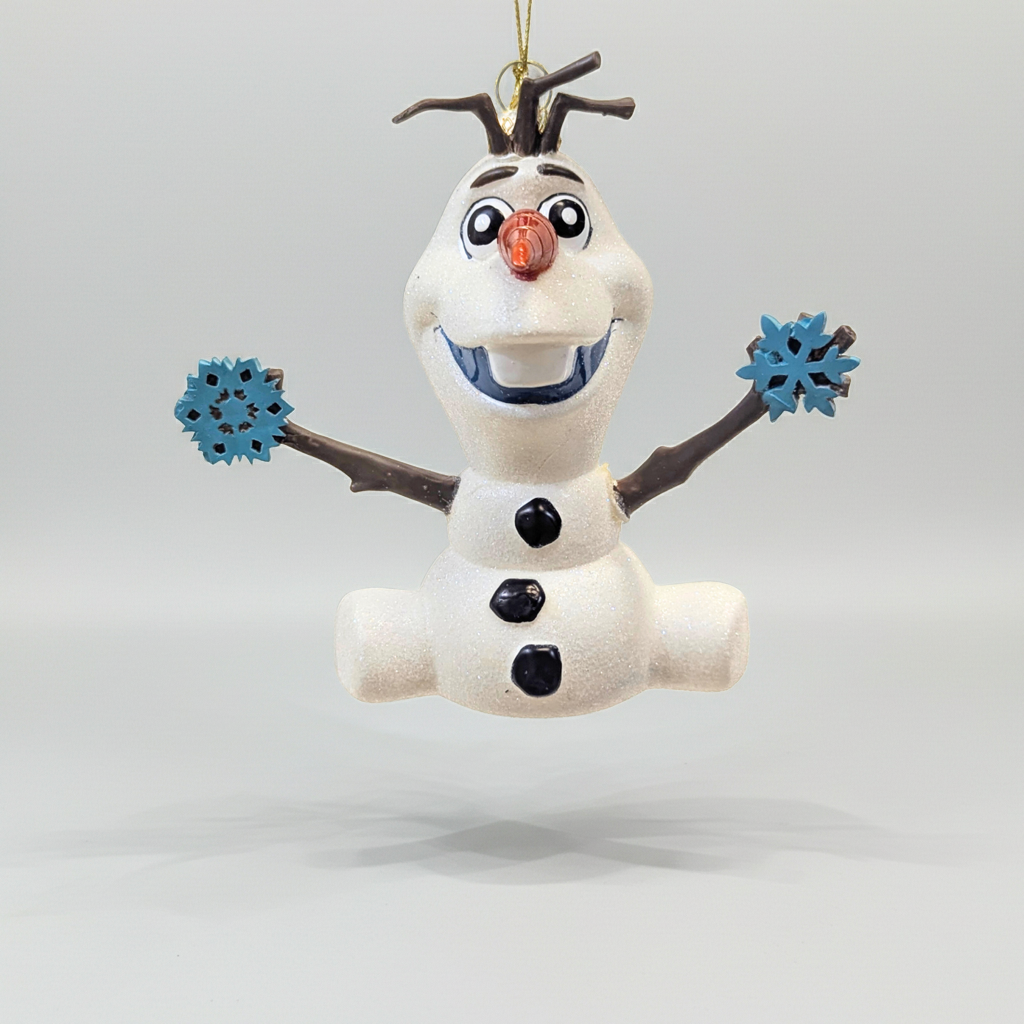 Disney Olaf from Frozen Christmas Tree Ornament - Cheerful Snowman Holiday Decoration for Disney Fans